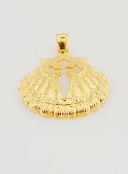 Anhänger Muschel mit Jakobskreuz - 18mm