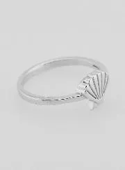 Silber Ring Jakobsmuschel von Compostela - Größe 54