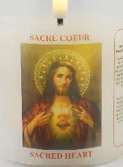 LED Votivkerze - Gebet Heiligstes Herz Jesu