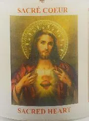 Batteriebetriebene Kirchenkerze - Heiligstes Herz Jesu