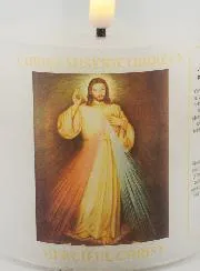 Batteriebetriebene Kirchenkerze - Barmherziger Jesus