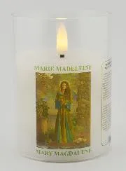 Batteriebetriebene Kirchenkerze - Maria Magdalena