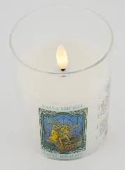 Batteriebetriebene Kirchenkerze - Heiliger Michael