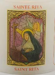 Batteriebetriebene Kirchenkerze - Heilige Rita