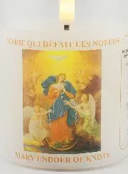 Batteriebetriebene Kirchenkerze - Maria Knotenlöserin