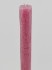 Durchgefärbte Kerze 27cm - Rosa Gepudert