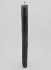 Durchgefärbte Kerze 27cm - Grau