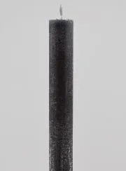 Durchgefärbte Kerze 27cm - Grau
