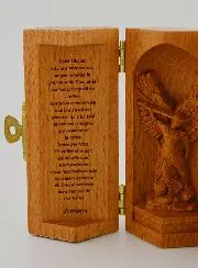 Triptychon aus Massivholz - Sankt Michael