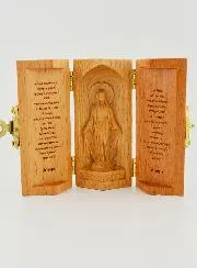 Triptychon aus Massivholz - Wundertätige Madonna