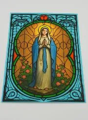 Fenster-Magnet Glasmalerei - Madonna Lourdes
