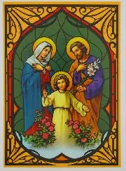 Fenster-Magnet Glasmalerei - Heilige Familie