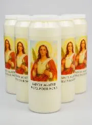 Set 6 Novenen-Kerzen zur Heiligen Agatha