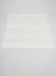 Bestickter Mantilla Schleier - Weiß