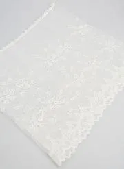 Bestickter Mantilla Schleier - Weiß