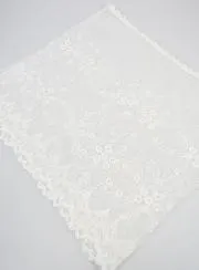 Bestickter Mantilla Schleier - Weiß