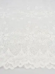 Bestickter Mantilla Schleier - Weiß