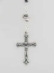 Rosenkranz Wundertätige Madonna und Ex Voto - Hämatit