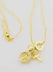 Religiöse Halskette 3 Anhänger - 40cm