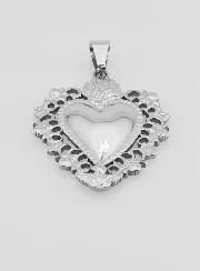 Großer Ex Voto-Anhänger aus Edelstahl - 37mm