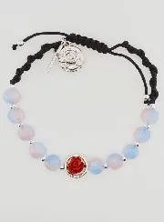 Verstellbares Zehner-Rosenkranz-Armband - Rosa