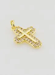 Anhänger Abgerundetes Kreuz - 15mm