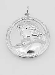 Anhänger Madonna mit Kind Oval - 25mm