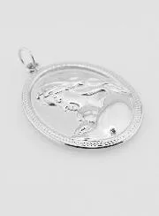 Anhänger Madonna mit Kind Oval - 25mm