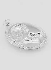 Anhänger Madonna mit Kind Oval - 25mm