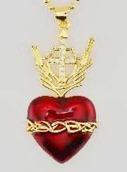 Religiöse Halskette Ex-Voto und Kreuz - 40cm