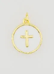 Kreuzanhänger 14mm - Weiß