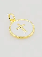 Kreuzanhänger 14mm - Weiß