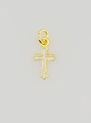Charm-Anhänger Kreuz 10mm - Weiß