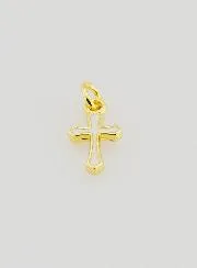Charm-Anhänger Kreuz 10mm - Weiß