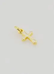 Charm-Anhänger Kreuz 10mm - Weiß