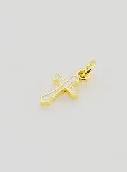 Charm-Anhänger Kreuz 10mm - Weiß