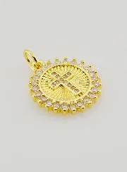 Anhänger Gezacktes Kreuz - 15mm