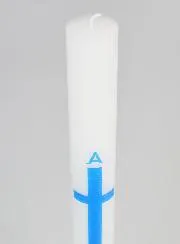 Prozessionskerze Alpha Omega 40cm - Blau