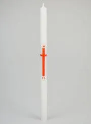 Prozessionskerze Alpha Omega 29cm - Rot