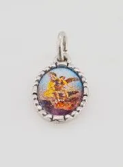 Anhänger mit Gedrehtem Rand 15mm - Heiliger Michael