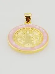 Medaille des Heiligen Benedikt - Rosa Rand