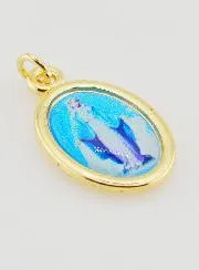 Anhänger Wundertätige Mutter Gottes Goldfarben - 25mm