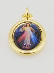 Anhänger Barmherziger Jesus Goldfarben - 25mm