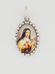 Anhänger mit Gedrehtem Rand 15mm - Heilige Therese