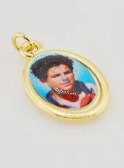 Anhänger Heiliger Carlo Acutis Goldfarben - 25mm