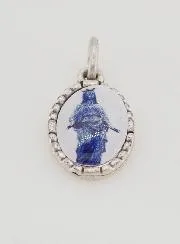 Anhänger mit Gedrehtem Rand 15mm - Schwarze Mutter Gottes