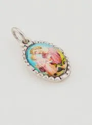 Anhänger mit Gedrehtem Rand 15mm - Heiliger Joseph