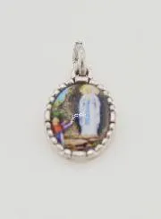 Anhänger mit Gedrehtem Rand 15mm - Madonna Lourdes