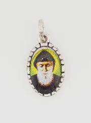 Anhänger mit Gedrehtem Rand 15mm - Heiliger Charbel