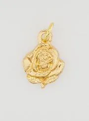 Anhänger Rose 14mm Goldfarben - Heilige Rita